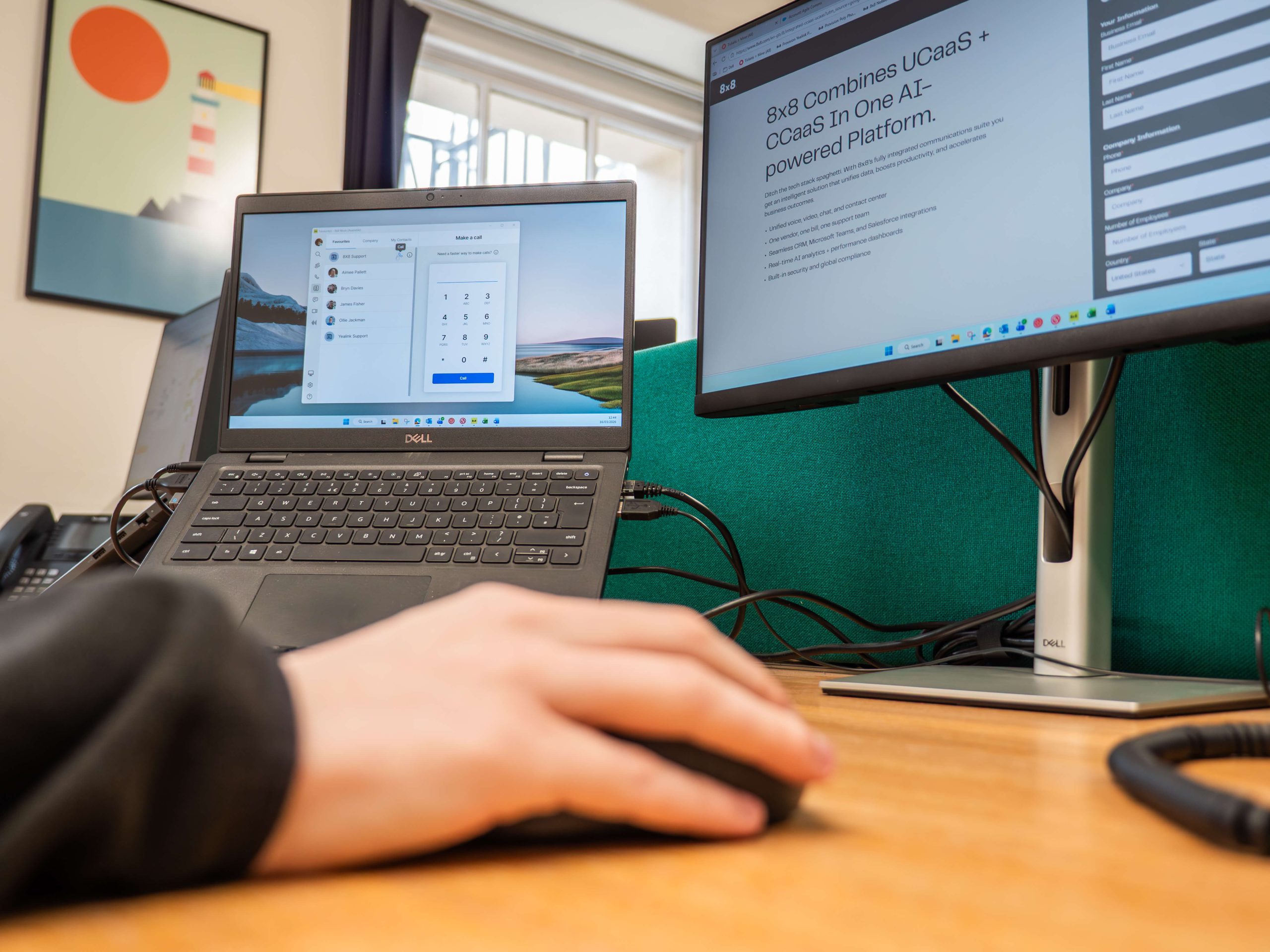 Finlay using 8x8 software